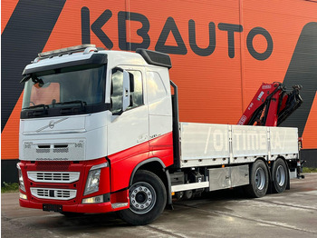 Dropside/ Flatbed truck, Crane truck Volvo FH 500 6x2 FASSI F195 / PLATFORM L=6521 mm: picture 3