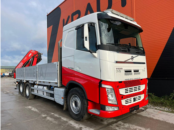 Dropside/ Flatbed truck, Crane truck Volvo FH 500 6x2 FASSI F195 / PLATFORM L=6521 mm: picture 5