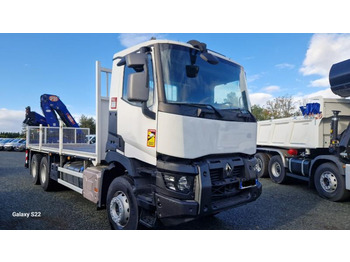 Dropside/ Flatbed truck, Crane truck Renault C-Series 480.26 DTI 13: picture 5