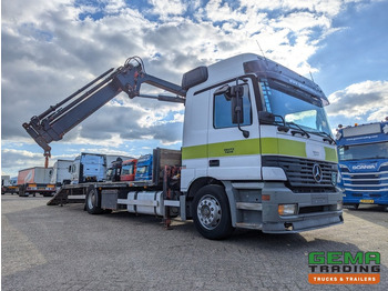 Dropside/ Flatbed truck, Crane truck Mercedes-Benz Actros 1831 Sleepcab Euro2 MKG HLK80 3360KG - Air Suspension - Loading Ramp  (V796): picture 3