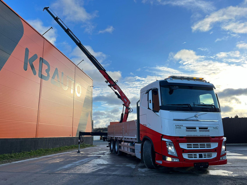 Dropside/ Flatbed truck, Crane truck Volvo FH 500 6x2 FASSI F195 / PLATFORM L=6521 mm: picture 11