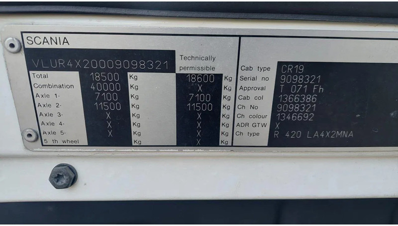 Tractor unit Scania R420 4x2 MANUAL GEARBOX RETARDER: picture 11