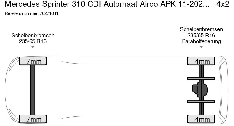 Panel van Mercedes-Benz Sprinter 310 CDI Automaat Airco APK 11-2025 L3H2 14m3 Airco: picture 18