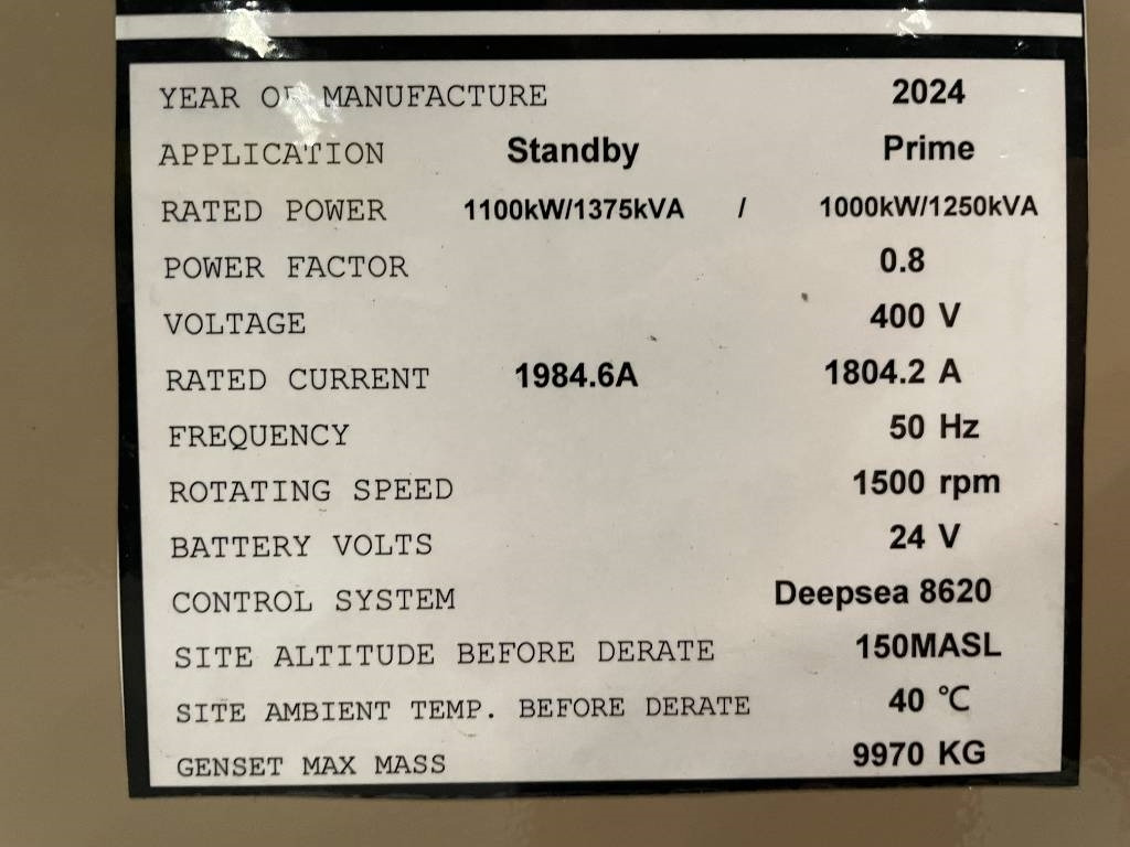 New Generator set Cummins KTA50-G3 - 1.375 kVA Generator - DPX-18818-O: picture 19