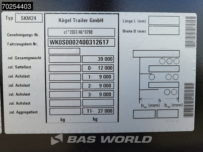 New Tipper semi-trailer Kögel SKM24 3 axles NEW Direkt verfügbar Liftachse 26m3: picture 15
