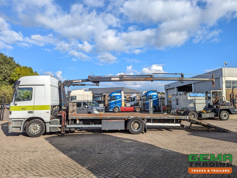 Dropside/ Flatbed truck, Crane truck Mercedes-Benz Actros 1831 Sleepcab Euro2 MKG HLK80 3360KG - Air Suspension - Loading Ramp  (V796): picture 13