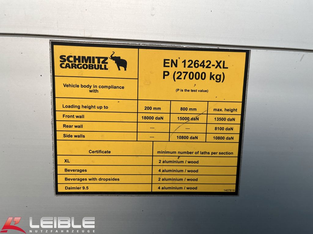 Curtainsider semi-trailer Schmitz Cargobull SCS 24 MEGA*Code XL+Getränke*Hubdach!!Schaden!!: picture 14