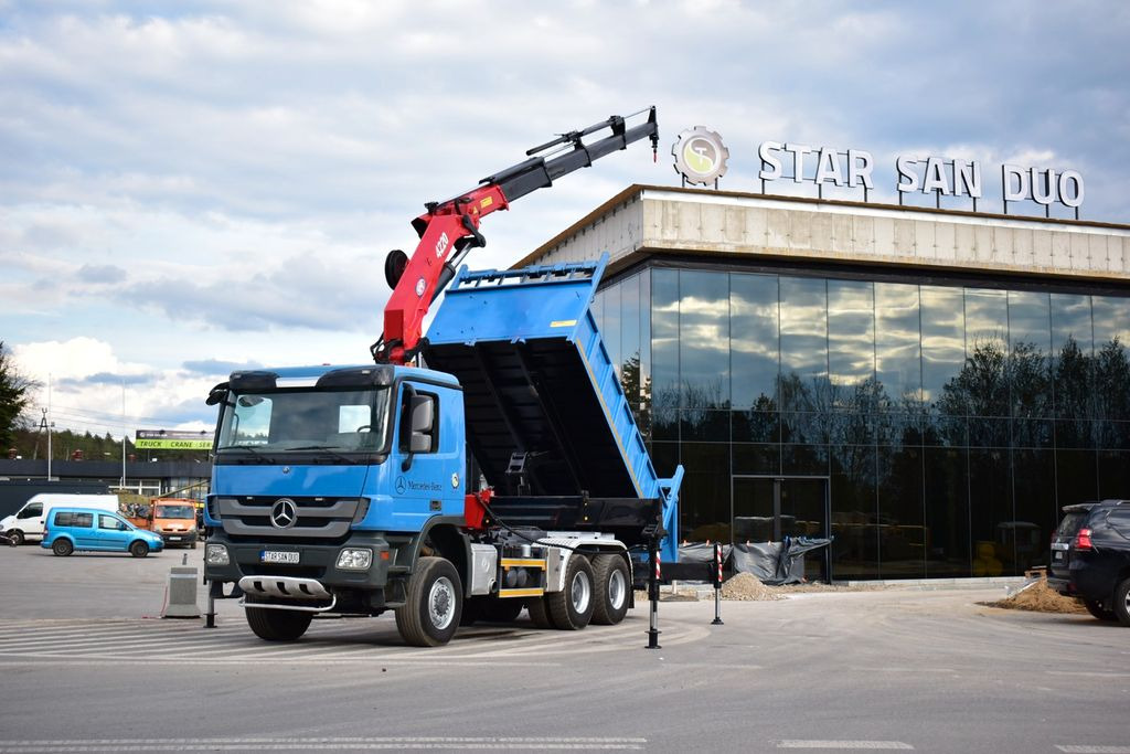 Tipper, Crane truck Mercedes-Benz 6x6 ACTROS 3341 HMF 4220-K4 KIPPER CRANE KRAN: picture 8