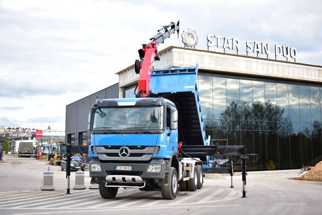 Tipper, Crane truck Mercedes-Benz 6x6 ACTROS 3341 HMF 4220-K4 KIPPER CRANE KRAN: picture 11