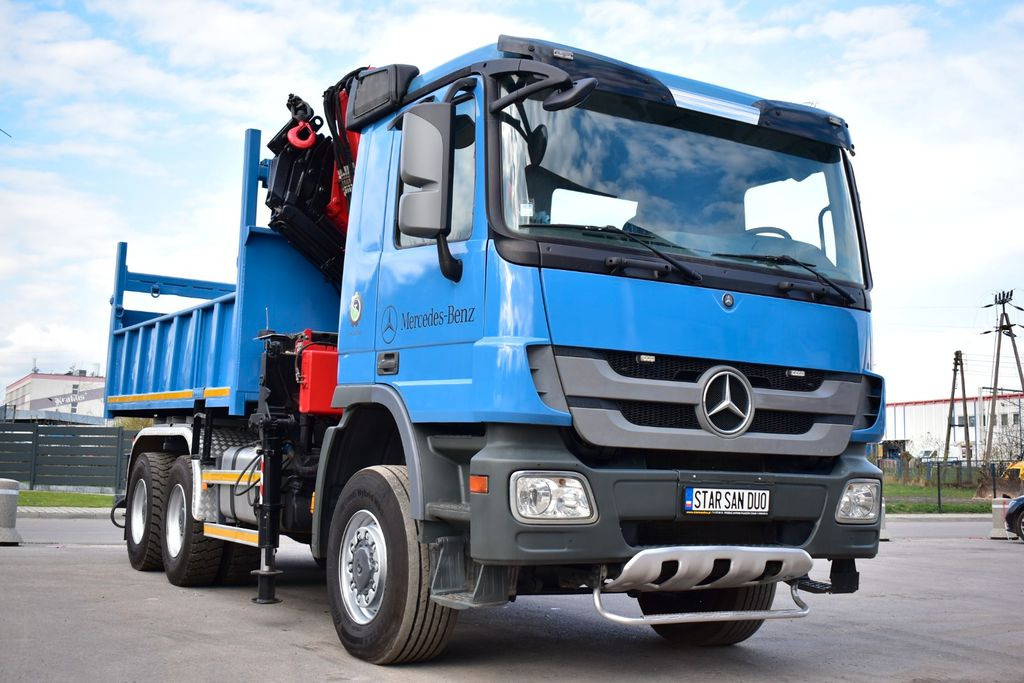 Tipper, Crane truck Mercedes-Benz 6x6 ACTROS 3341 HMF 4220-K4 KIPPER CRANE KRAN: picture 13