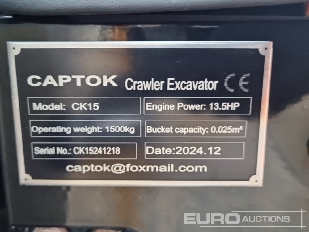 Mini excavator Unused 2024 Captok CK15: picture 48